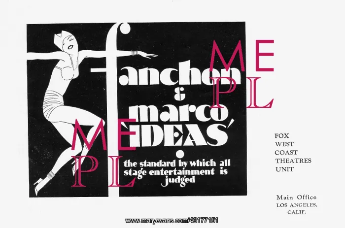 : Advert for Fanchon and Marco's Ideas stage presentations : Advert for Fanchon and Marco's Ideas stage presentations
