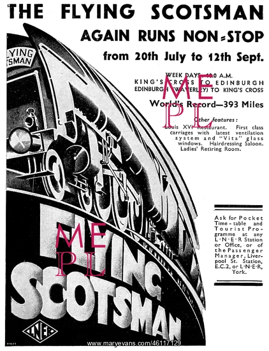 : Advertisement for the Flying Scotsman : Advertisement for the Flying Scotsman