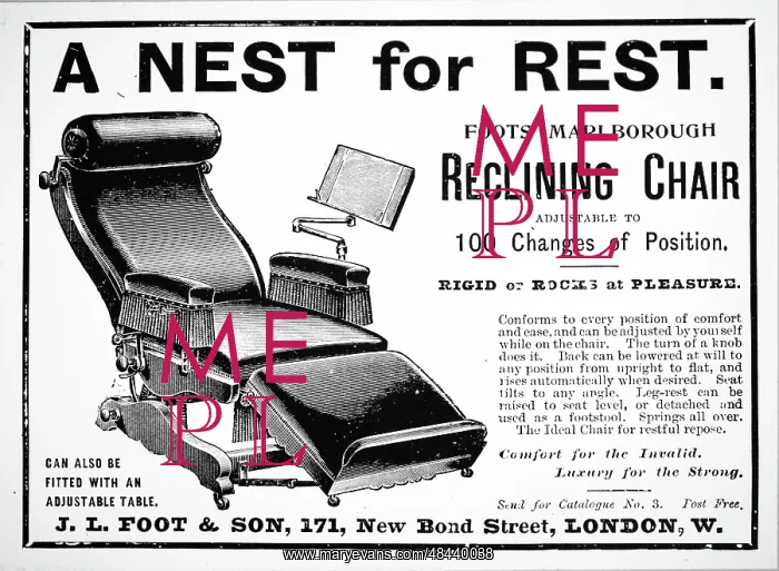  : Advertisement for Foot's reclining chair
