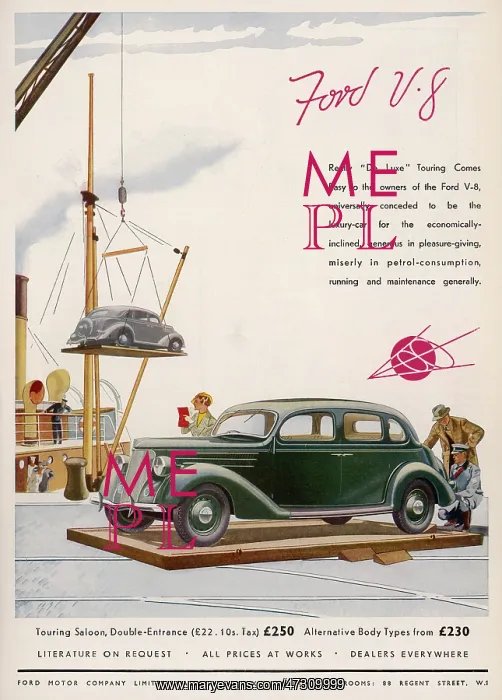 : Advert for Ford V8 1936 : Advert for Ford V8 1936