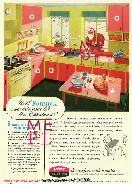  : Advert, Formica Kitchen, Christmas 1953