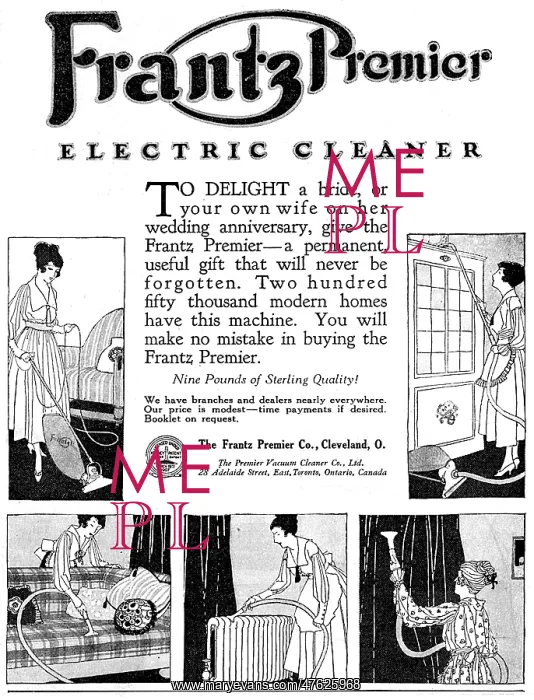 : Advert for Frantz Premier Electric Cleaner : Advert for Frantz Premier Electric Cleaner