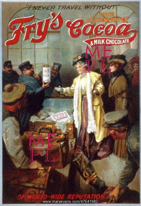 : Advertisement for Fry's Cocoa & Milk Chocolate : Advertisement for Fry's Cocoa & Milk Chocolate