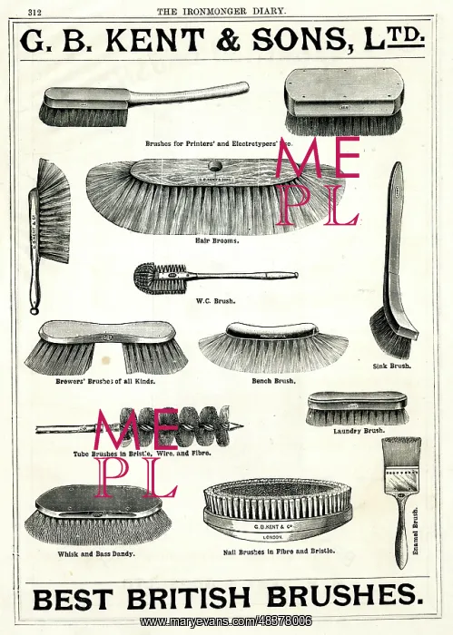 : Advert, G B Kent & Sons Ltd, Best British Brushes : Advert, G B Kent & Sons Ltd, Best British Brushes