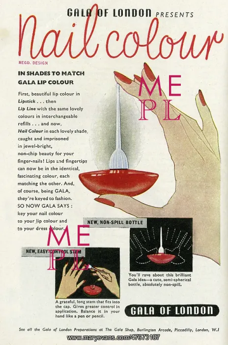  : Advertisement for Gala of London nail colour