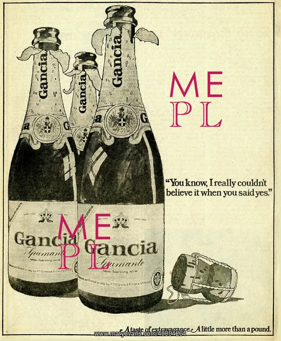  : Advertisement, Gancia spumante wine