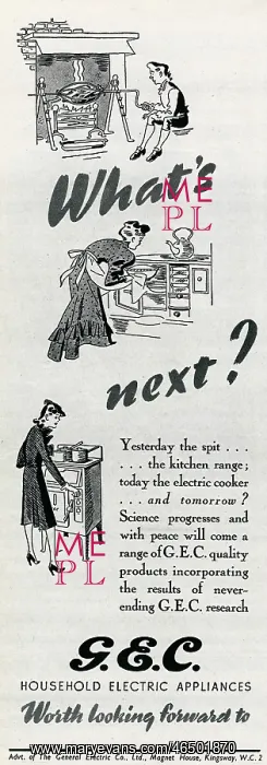 : Advert for The General Electric Company 1942 : Advert for The General Electric Company 1942