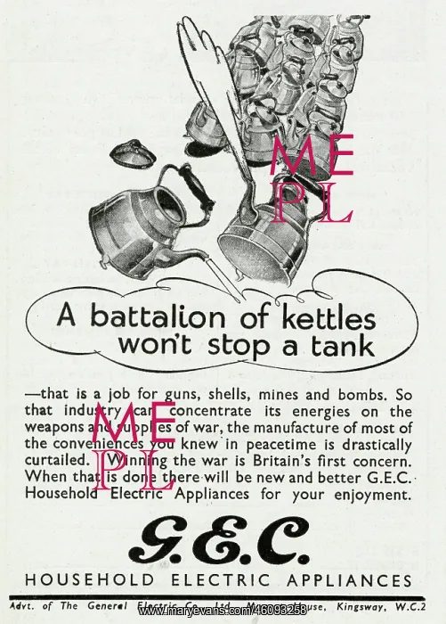 : Advert for The General Electric Company 1943 : Advert for The General Electric Company 1943