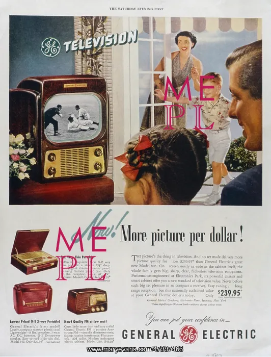 : Advertisement for General Electric television : Advertisement for General Electric television