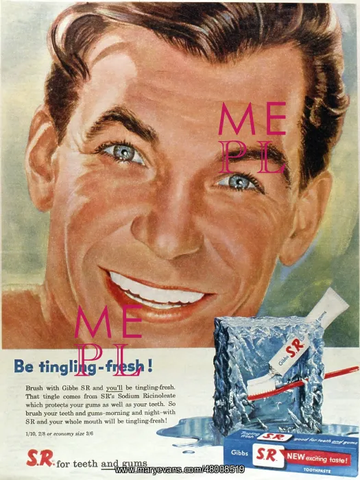 : Advertisement for Gibbs SR Toothpaste : Advertisement for Gibbs SR Toothpaste