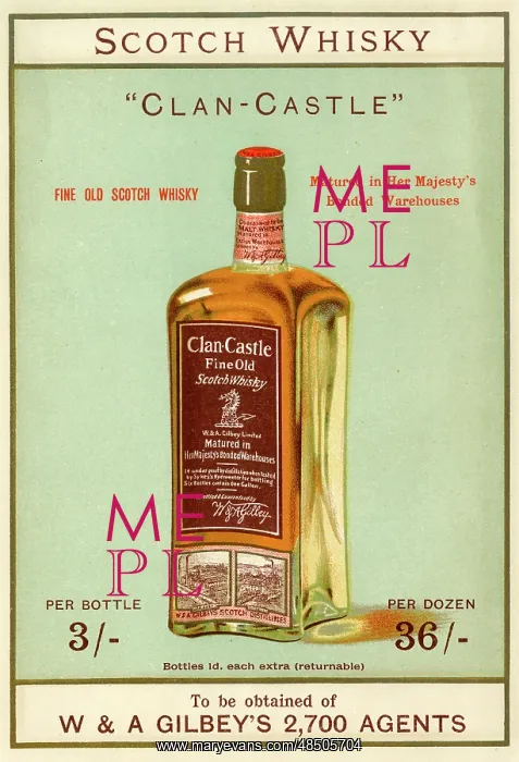 : Advertisement, Gilbey's Scotch Whisky, Clan-Castle : Advertisement, Gilbey's Scotch Whisky, Clan-Castle