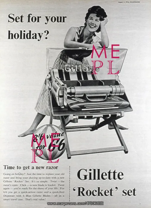 : Advertisement for Gillette Rocket set : Advertisement for Gillette Rocket set