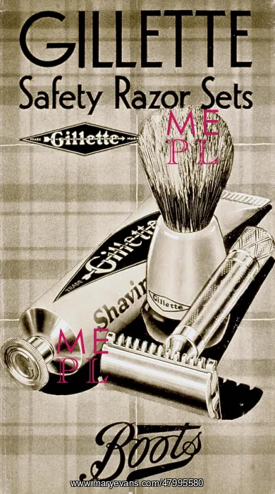 : Advertisement for Gillette Safety Razor Sets from Boots : Advertisement for Gillette Safety Razor Sets from Boots