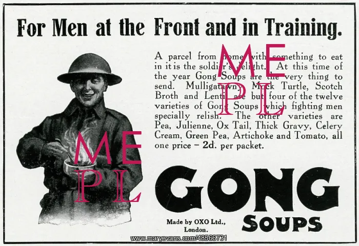: Advert for Gong soup 1916 : Advert for Gong soup 1916