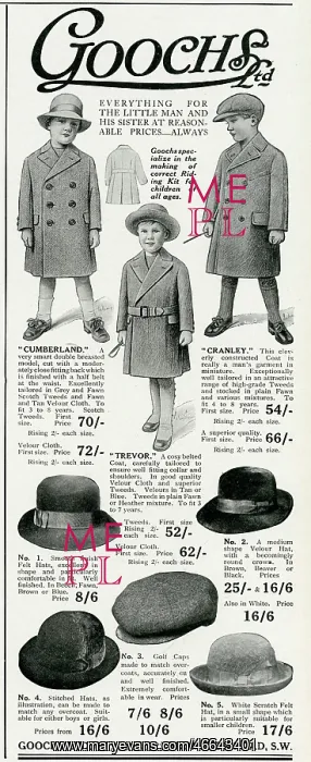 : Advert for Gooch's winter clothing 1915 : Advert for Gooch's winter clothing 1915