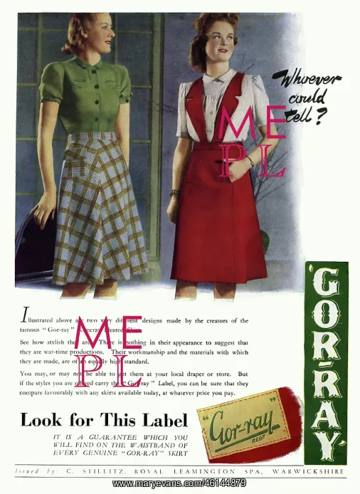 : Advert for Gor-ray Koneray 1942 : Advert for Gor-ray Koneray 1942