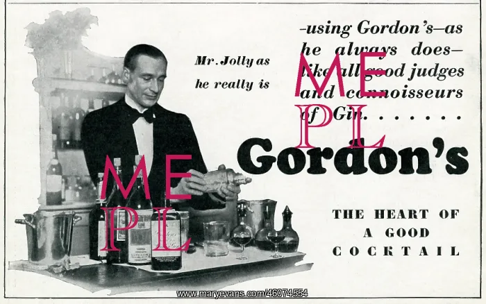 : Advert for Gordon's Gin 1929 : Advert for Gordon's Gin 1929