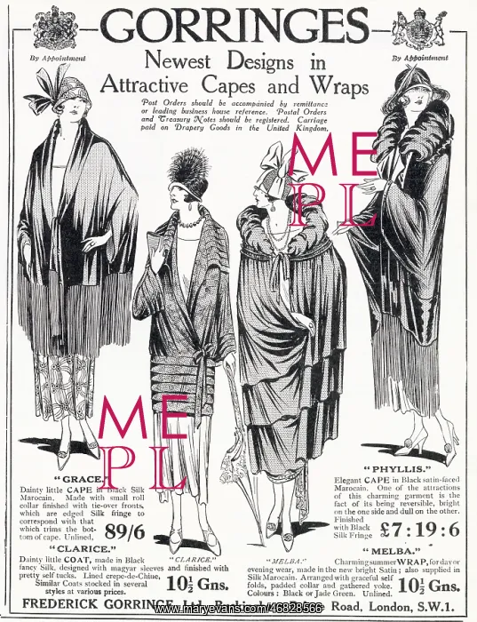 : Advert for Gorringes women's bathing dresses 1924 : Advert for Gorringes women's bathing dresses 1924