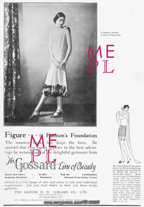  : Advert for Gossard under garments, London, 1925