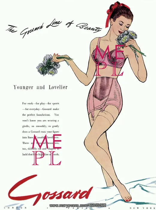 : Advert for Gossard underwear 1948 : Advert for Gossard underwear 1948