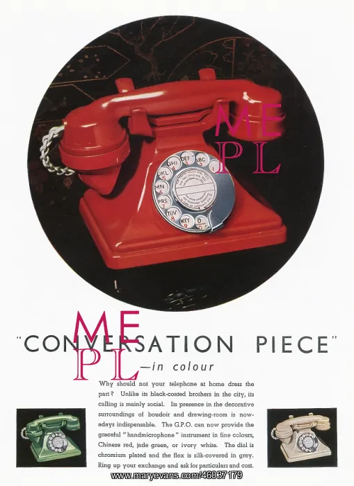 : Advert for G.P.O telephone 1934 : Advert for G.P.O telephone 1934