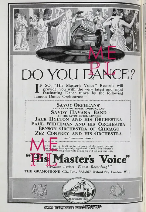 : Advertisement for Gramophone Company, noaeHis Master's Voic : Advertisement for Gramophone Company, noaeHis Master's Voic