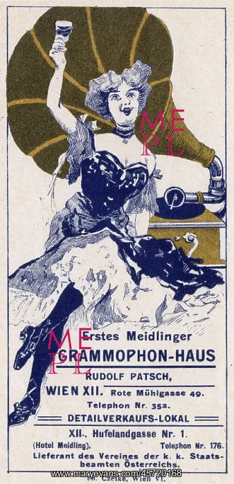 : Advertising for a Gramophone Shop in Vienna, Austria : Advertising for a Gramophone Shop in Vienna, Austria