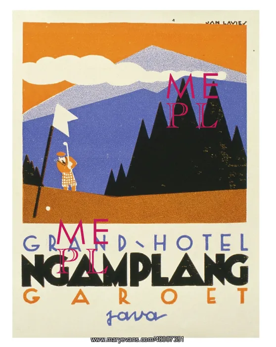 : Advertisement for Grand Hotel, Ngamplang, Java : Advertisement for Grand Hotel, Ngamplang, Java