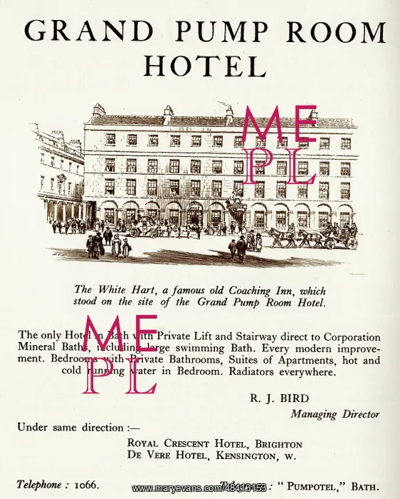  : Advert, Grand Pump Room Hotel, Bath