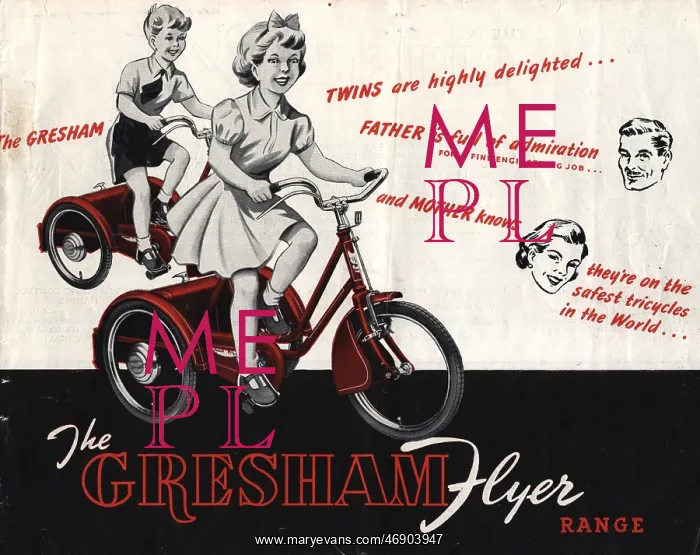 : Advert for the Gresham Flyer trike range : Advert for the Gresham Flyer trike range