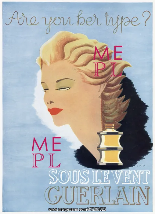 : Advert for Guerlain perfume 1937 : Advert for Guerlain perfume 1937