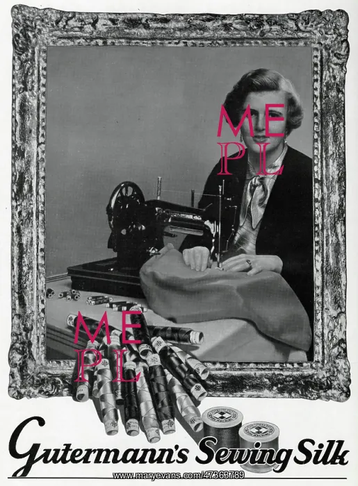 : Advert for Gutermann Sewing silk threads 1935 : Advert for Gutermann Sewing silk threads 1935