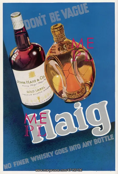 : Advert for Haig Whisky 1935 : Advert for Haig Whisky 1935