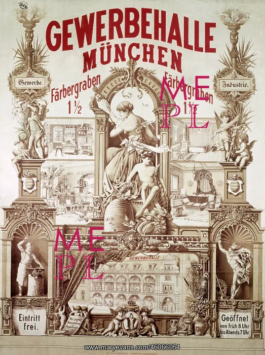 : advertising, handcraft, advertising poster, Gewerbehalle : advertising, handcraft, advertising poster, Gewerbehalle
