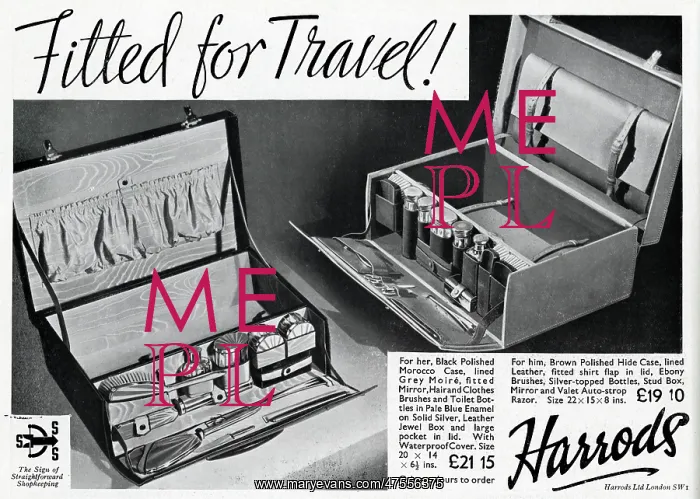 : Advert for Harrods dressing case 1935 : Advert for Harrods dressing case 1935