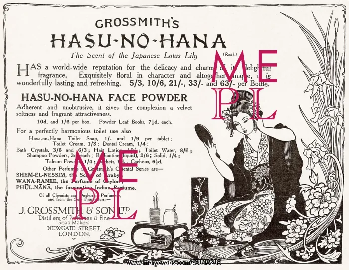 : Advert for Hasu-No-Hana - Perfume 1920 : Advert for Hasu-No-Hana - Perfume 1920