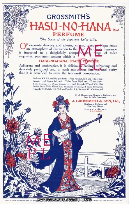 : Advert for Hasu-No-Hana - Perfume 1923 : Advert for Hasu-No-Hana - Perfume 1923