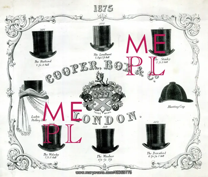  : Advert, Hats by Cooper, Box & Co, London