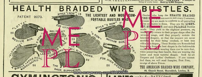  : Advert, Health Braided Wire Bustles