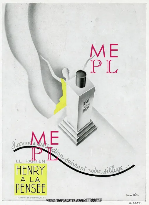  : Advertisement for Henry a la Pensee perfume