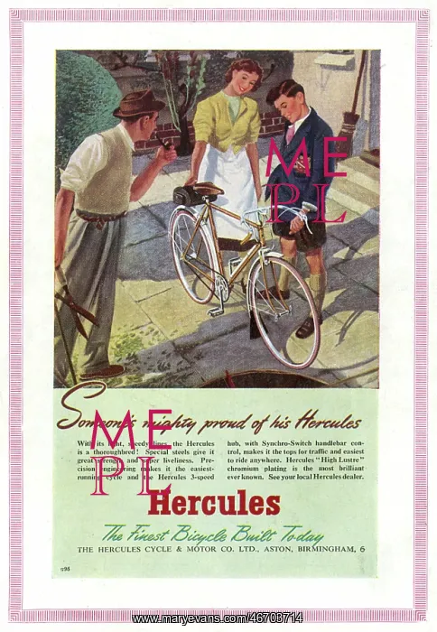 : Advertisement for Hercules Bicycles : Advertisement for Hercules Bicycles