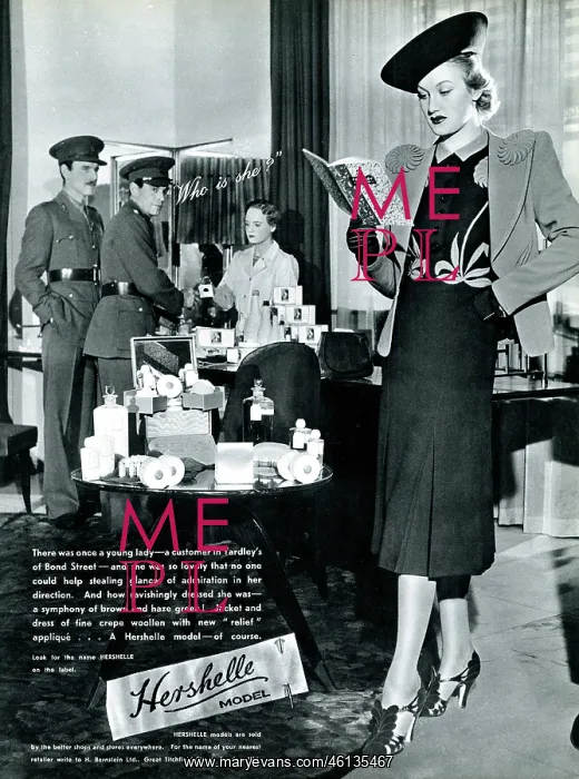 : Advert for Hershelle clothing 1940 : Advert for Hershelle clothing 1940