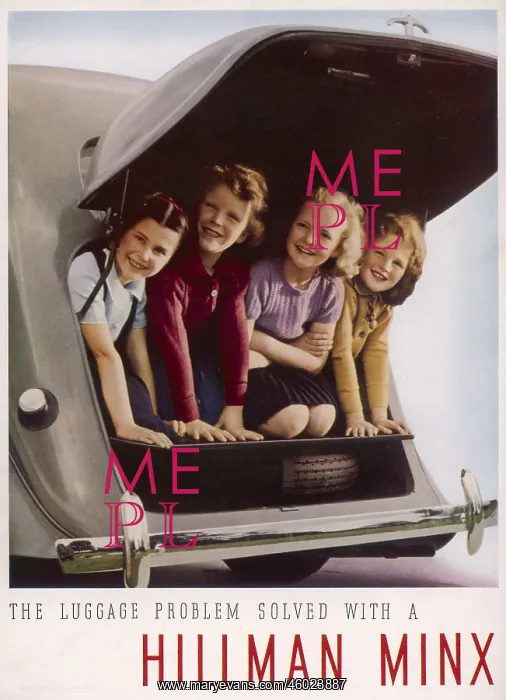 : An advertisement for Hillman Minx : An advertisement for Hillman Minx