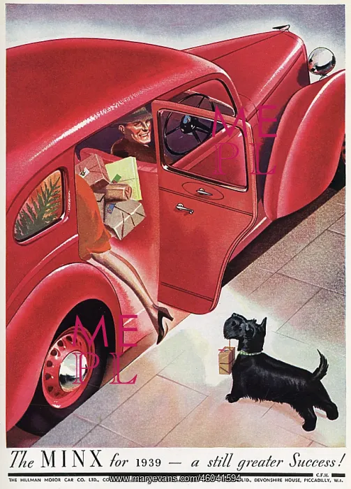 : Advertisement for a Hillman Minx : Advertisement for a Hillman Minx