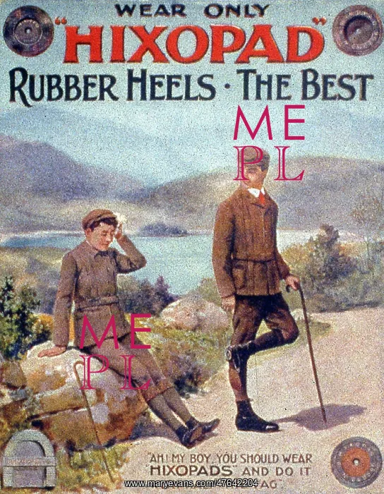 : Advertisement for Hixopad rubber heels : Advertisement for Hixopad rubber heels