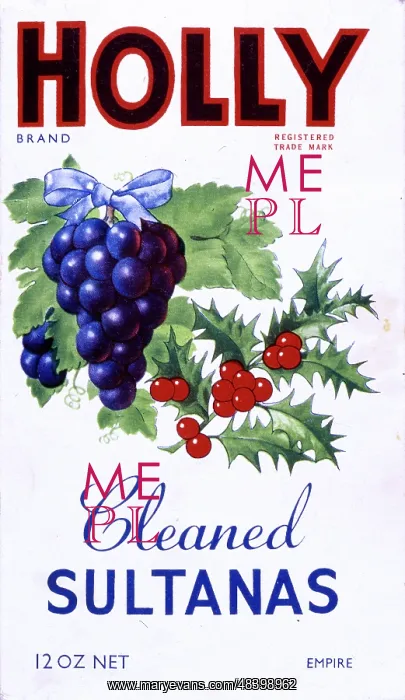  : Advert, Holly Brand Cleaned Sultanas