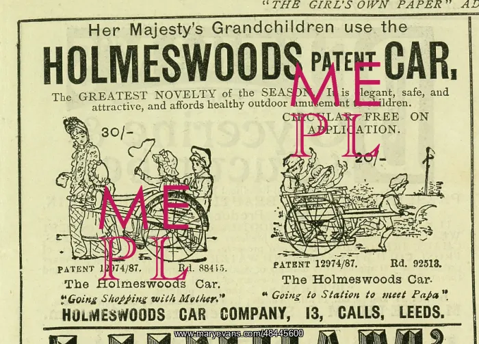  : Advert, Holmeswoods Patent Car