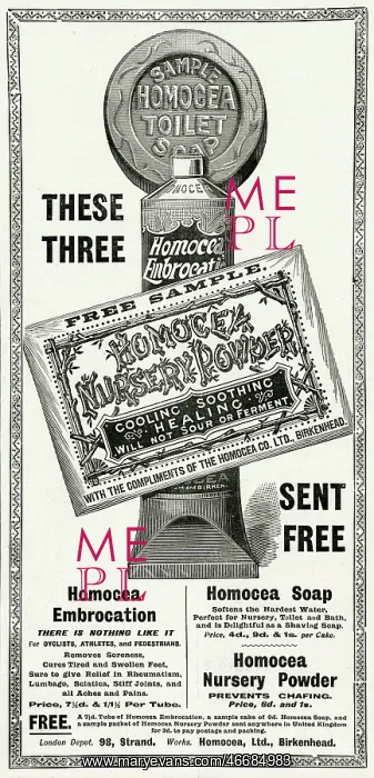: Advert for Homocea 1897 : Advert for Homocea 1897
