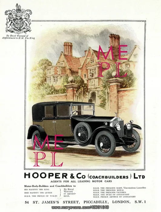 : Advert, Hooper & Co (Coachbuilders) Ltd, London : Advert, Hooper & Co (Coachbuilders) Ltd, London