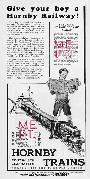 : AD FOR HORNBY TRAINS : AD FOR HORNBY TRAINS